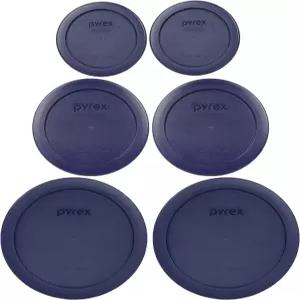 파이렉스 (2) 7202-PC 1컵 7200-PC 2컵 7201-PC 4컵 블루 식품 보관 교체 뚜껑 - 미국산