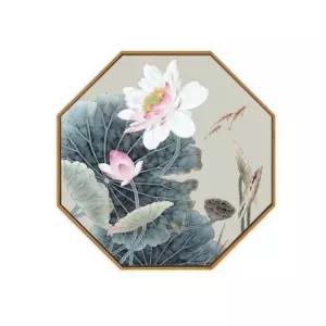 한옥 동양화 액자 매트 그림 프레임 벽장식 꽃그림 대형 팔각