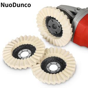 1/3개 울 폴리싱 휠 연마 패드 그라인더 액세서리 디스크 4.5/5인치 플랩 메탈 목재 석재용