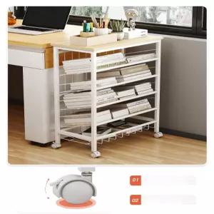 북카트 이동식 대형 수납 책트롤리 바퀴형 북웨건 보강 정리함 프레임