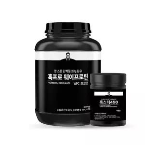 흑프로 웨이프로틴 초코맛 2kg+흑스터450 레몬맛 450g 보충제 헬스보충제 프로틴 부스터