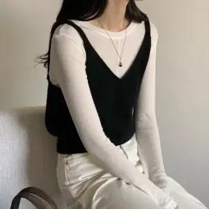 여성 앙고라 울 브이넥 뷔스티에 조끼 -CVE0061-