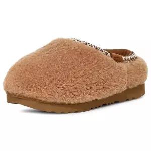 UGG 아동용 타스만 맥시 컬리 슬리퍼, 밤나무, 4 빅 키즈