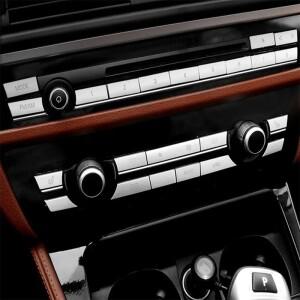 BMW 호환 5 6 7 시리즈 5GT F10 F11 F06 F07 F12 F01 F02 차량 대시보드 에어컨 버튼 커버 수리 스티커