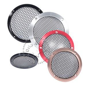 알루미늄 자동차 스피커 그릴 변환 네트 커버 오디오 장식 원형 풀 메탈 메쉬 3인치 3.5인치 4인치 6.5인치