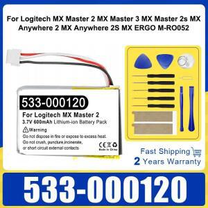 로지텍 MX Master 2 3 2s Anywhere 2S ERGO M-RO052용 배터리 600mAh 533-000120 + 도구