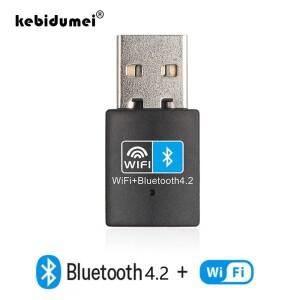 150Mbps WiFi Bluetooth 호환 V4.0 무선 어댑터 USB 2.0 데스크탑 노트북 PC 용 2.4G 동글 네트워크 카드 R