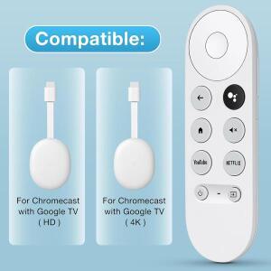 구글 크롬캐스트 블루투스 IR용 음성 리모컨, TV 셋톱박스 교체용 G9N9N용 스마트 4K