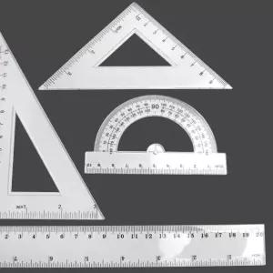 제도용 도면 각도기 삼각자 세트 4P (WFKIK74)