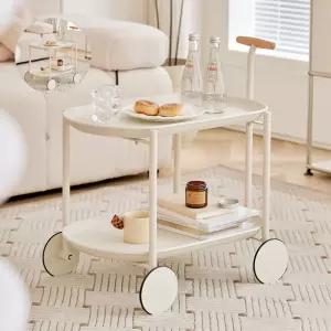 (제스트)핸들 우드 사이드테이블 트롤리 주방카트 왜건