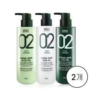 1+1 아모스 녹차실감 샴푸 500g / 지성 중건성 민감성 3종 택1