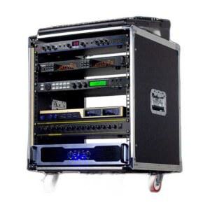 이동식 오디오랙 캐비닛 비행 음향장비 보관함 앰프 믹서