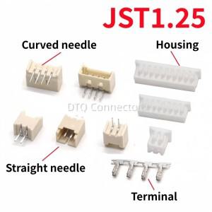 50개 마이크로 JST 1.25 2P 3P 4P 5P 6P 7P 8P 9P 10P 핀 커넥터 피치 수평 직선 헤더/하우징/터미널