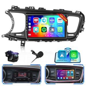 기아 옵티마 K5 2013-2015 무선 카플레이 안드로이드 오토용 2 64GB 15카 라디오, 9인치 터치스크린 카 스테레오 GPS Navi, WiFi, 블루투스, 백업 카메라, FM RDS EQ DSP, SWC