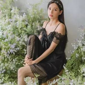 [하프클럽/버블돌]마론 여성슬립 홈원피스 나이트웨어 2colors