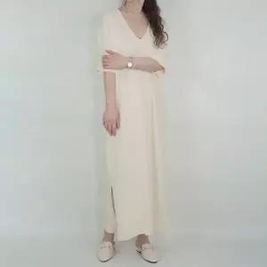 브이넥슬릿롱원피스3컬러 여름시원핏 슬릿롱원피스