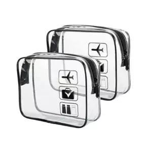 트래블파우치 여행 비닐 파우치 화장품 투명 방수 지퍼 세면 백 1p