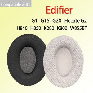 Edifier G1 G20 Hecate H840 K280 W855BT 헤드폰 용 부드러운 통기성 메쉬 이어 패드 공용 Fit 쿠션