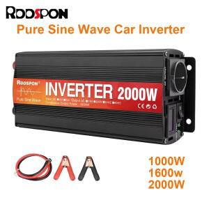 RDDSPON 순수 정현파 차량용 인버터 1000W 전력 태양광 DC 12V 24V 48V 60V에서 AC 220V 50Hz 전압 변환기