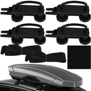 루프랙 볼트 루프 박스 U-볼트 클램프 키트 범용 브래킷 마운팅 피팅 러기지 프레임 고정 클립 (자동차, 밴