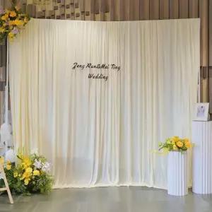웨딩 무대 장식 파스텔 커튼 백드롭 천 장식용