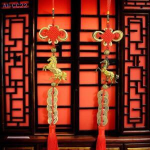 백미러 장식품 {CC22} 2026년 말년 벽걸이 장식 차량 후사경 펜던트 행운의 마스코트 조랑말 집들이 선물