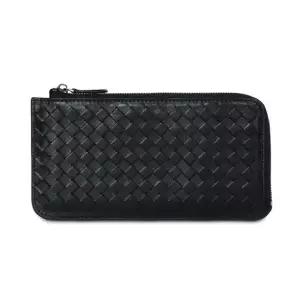 가죽 슬림 장지갑 위빙 선물 지퍼 지갑 1블랙 (WFKIT0S)
