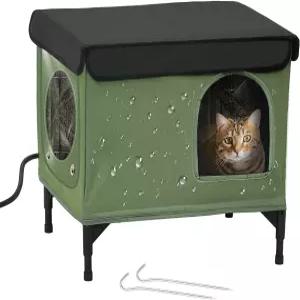 야외용 난방 고양이 집 겨울철 탈출문이 있는 야외 커뮤니티 길고양이 페럴을 위한 100 방수 쉼터 단열