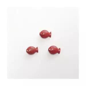 비즈공예 경면주사 물고기 통과형 참 팔찌만들기 비드 재료 원석비즈 부자재 beads 염주