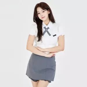 고품질 슬림라인 반팔 셔링퍼프 세라복세트(셔츠 타이 치마) (WFKJYXU)