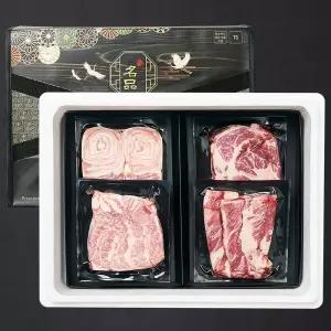 이베리코 베요타 돼지고기 선물세트 12호 800g (목살 갈매기살 갈비살 항정살)