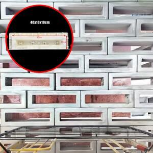 타원형 구멍 양면 중공 시멘트 벽돌 금형 Abs 플라스틱 40*10*10Cm 파티션 배경 벽 콘크리트