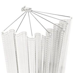 접이식 샤워 커튼 부착 욕실칸막이 부채꼴 코너 회색 실버 샤워용 2종 높이2m