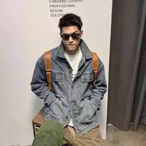 슬램덩크 남성 청자켓 워싱 데님 코트 빈티지 가을 빅사이즈 재킷 힛템