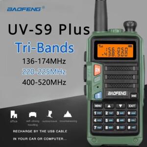 BAOFENG UV-S9 플러스 V1 V2 4W 강력한 핸드헬드 UHF VHF 듀얼 밴드, 16km 장거리 방수 워키토키 햄, 양방
