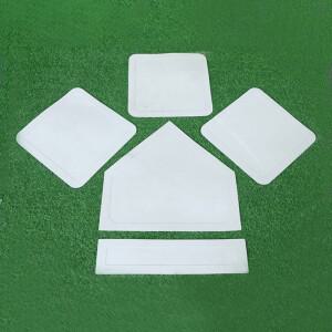 5피스 야구 소프트볼 플레이트 방수 베이스 백 두꺼워지고 내마모성 투수 홈 필드 장비