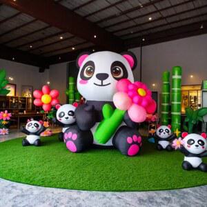 여운 고양이 2M 입간판 풍선인형 행사 조형물 2미터 마스코트 오렌지 선풍기 홍보용 에어벌룬