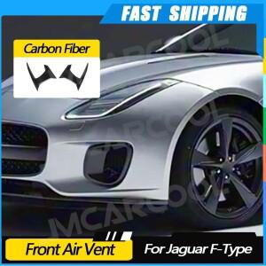 JMCARCOOL 카본 파이버 프론트 전면 범퍼 카나드 자동차 에어벤트  덕트 인테이크 커버 바디 키트 재규어 F