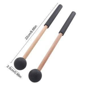 드럼 스틱 연습용 난타 고무 나무 음악 실로폰 연주 마림바 혀 채 우드 말렛 헤드 공연용