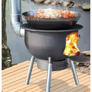 리치캠핑 가마솥 아궁이 무쇠 소각로 가마솥화덕