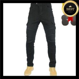 MOTORPOOL 남성용 레저 오토바이 청바지, 오프로드 야외 진, 사이클링 보호 장비, 무릎 패드, 여름 라이딩,