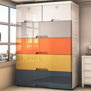 플라스틱서랍장 5단 옷장 수납함 원룸 화이트 장치 오단