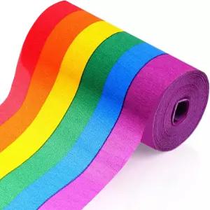 어메이징스파크 12롤 레인보우 스트리머 크레페 종이 394피트 파티 장식 컬러 롤 생일 결혼식 베이비 샤워