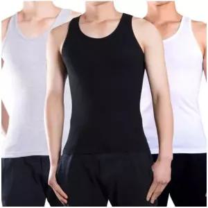 남자 스판 민소매 티셔츠 나시 런닝 이너 언더웨어 빅사이즈