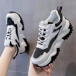 여성 신발 데일리 패션 논슬립 찍찍이 헤이튼 통굽 키높이 메쉬 운동화 어글리슈즈