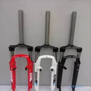 산악자전거 고성능 서스펜션 포크 앞쇼바 V브레이크 화이트 26인치 전면 100mm