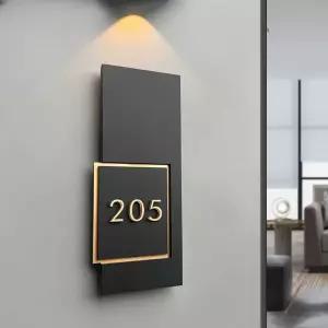 집 호수 번호판 문패 블랙배경+브론즈레귤러0x25cm 현관문 사무실 아파트 호