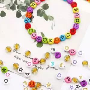 별자리 미니 원형 납작 비즈 공예 재료 컬러 100g 구슬 세트 유아 어린이 팔찌만들기 만들기 만들기키트