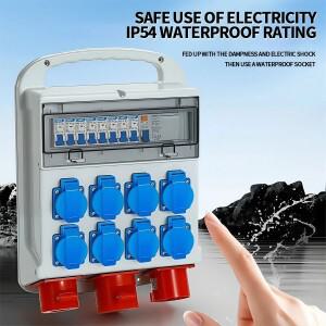 호환 2Pin 플러그 소켓 산업용 등급 IP54 방수 다기능 패널 마운트 실외 영국 독일 프랑스 EU 브라질