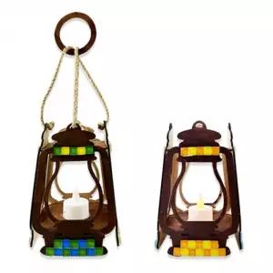 타일 우드 LED 촛불 랜턴 만들기-1인세트